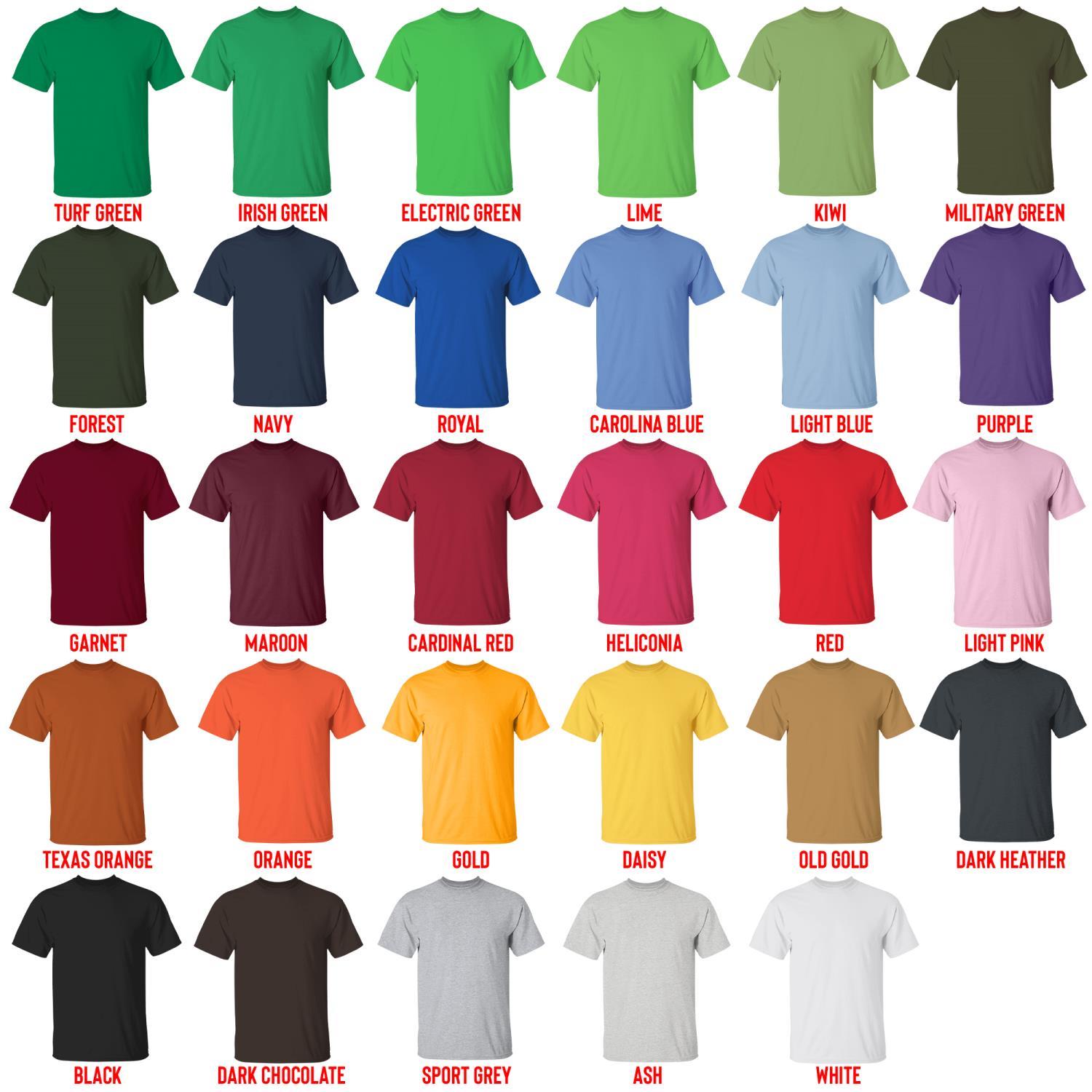 t shirt color chart - Princess Jellyfish Store