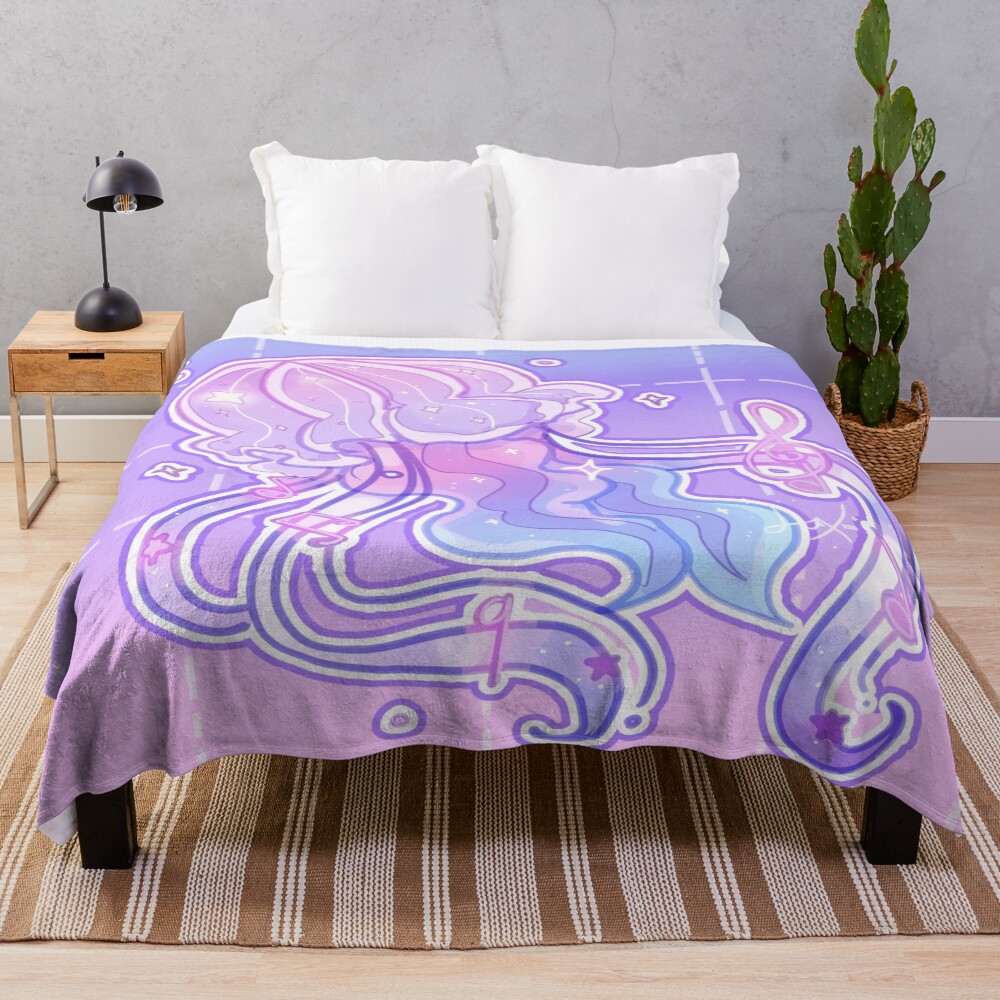 Jellyfish Princess Throw Blanket