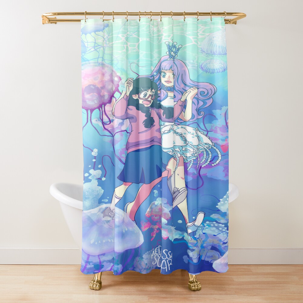 Jellyfish Princess Shower Curtain
