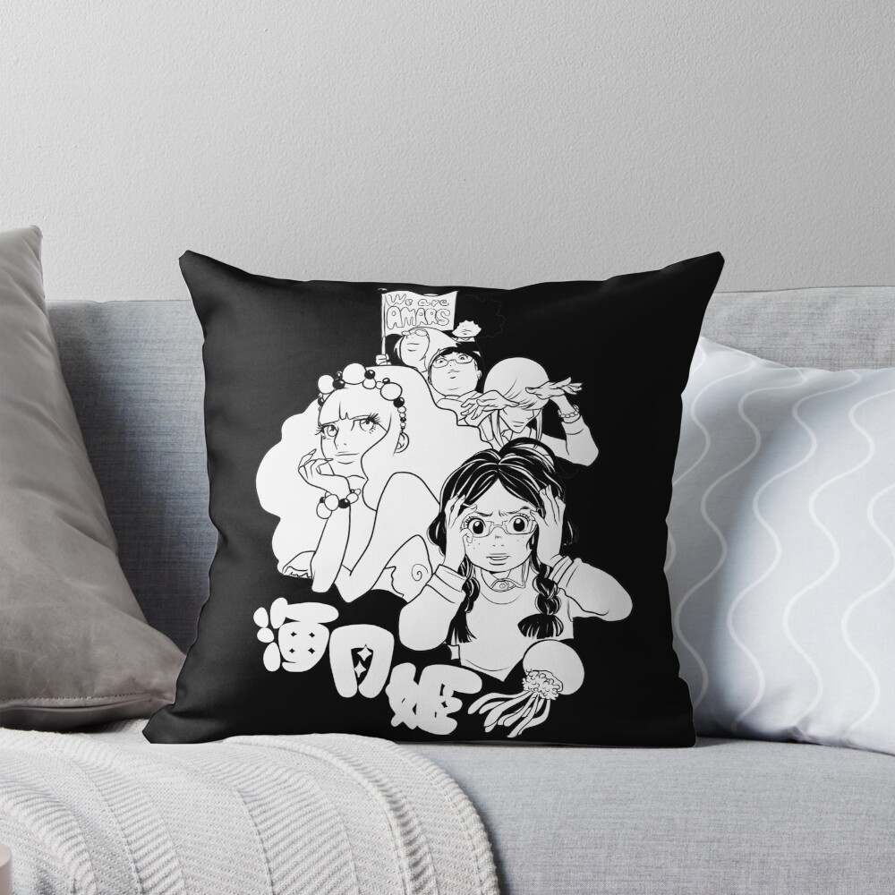 Princess Jellyfish Throw Pillow