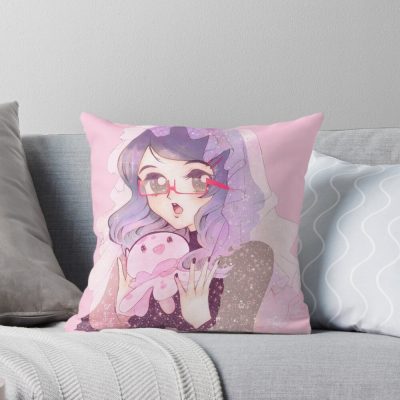 Shoujo Tsukimi Cute Throw Pillow
